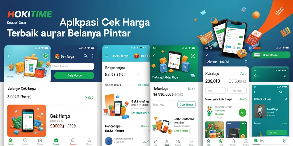 Antarmuka HOKITIME menampilkan berbagai opsi cek harga dengan jelas.