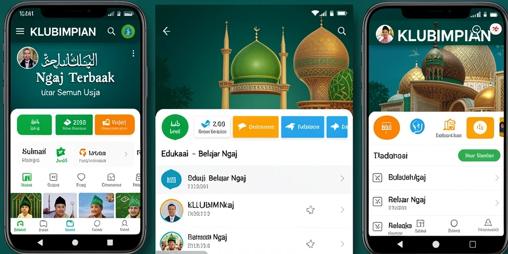 Antarmuka pengguna KLUBIMPIAN yang menarik dan informatif.
