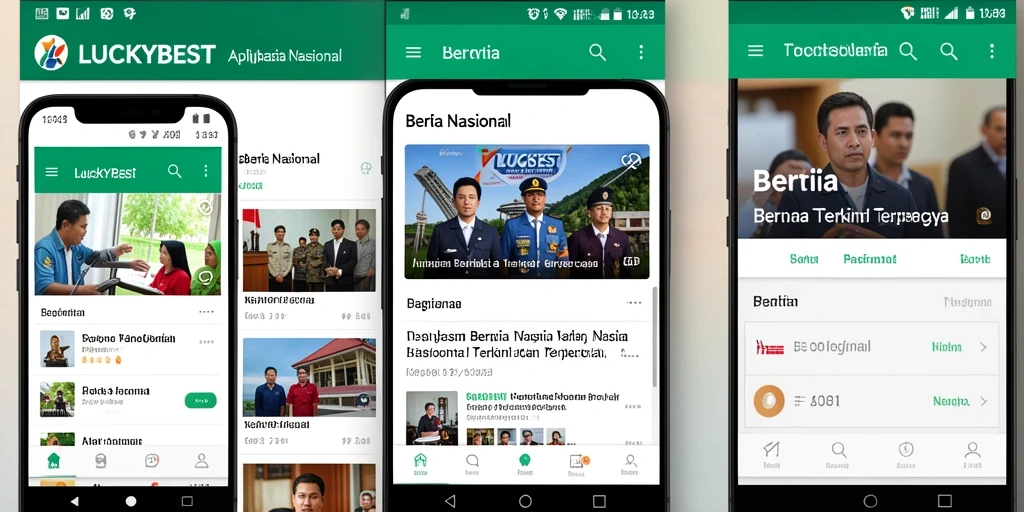 Tampilan antarmuka aplikasi LUCKYBEST yang mudah digunakan dan informatif.