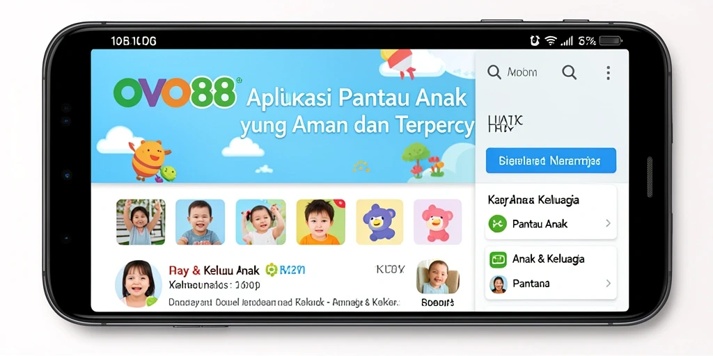 Tampilan antarmuka OVO88 yang intuitif dan mudah digunakan untuk memantau anak.